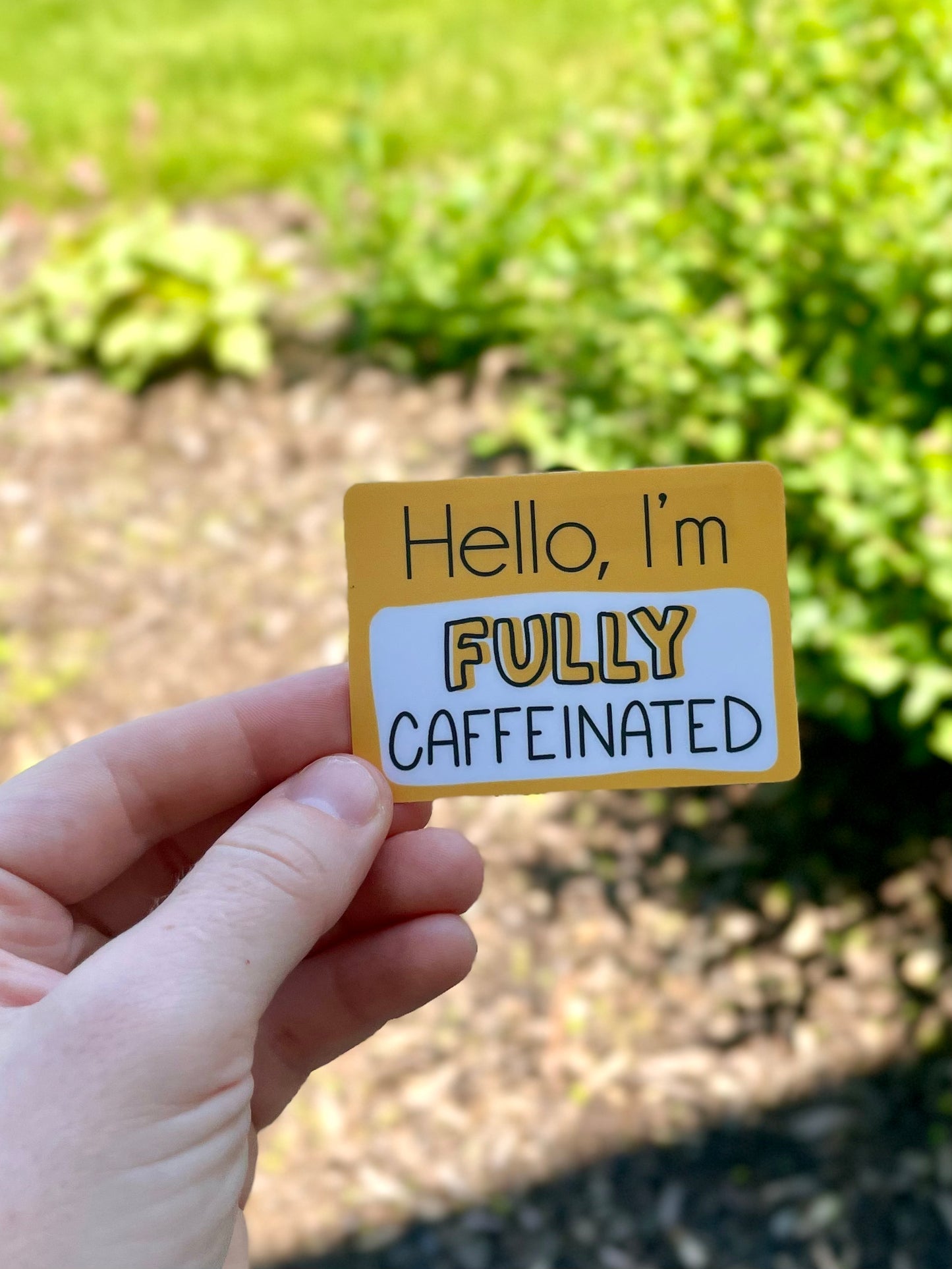 Hello I'm Fully Caffeinated Sticker