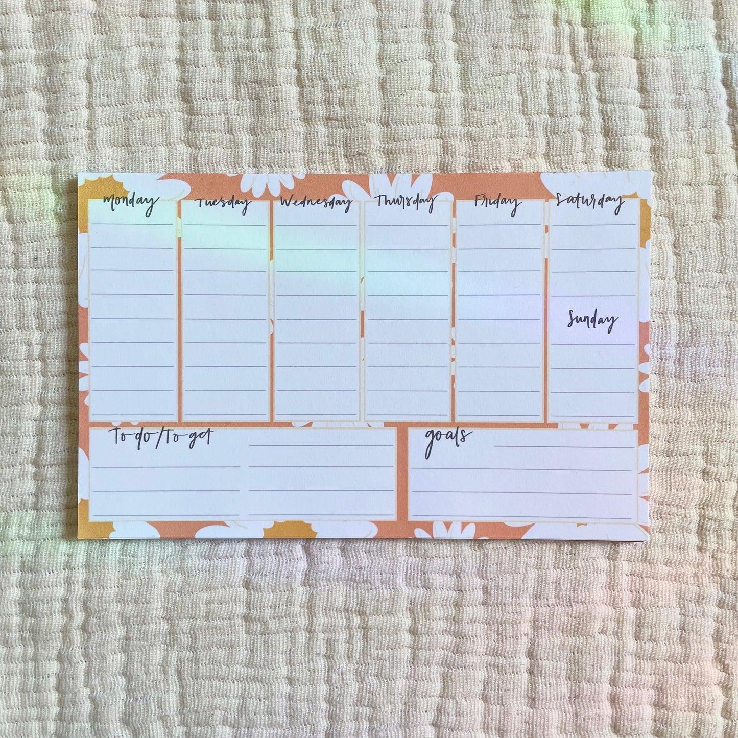 Orange Daisy Weekly Planner