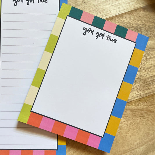 You Got This Color Block Notepad