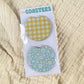 Daisy Plaid Car Coasters
