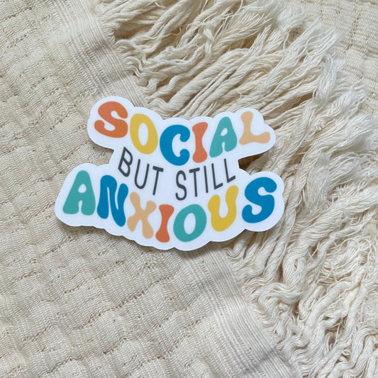 Social but Anxious Sticker