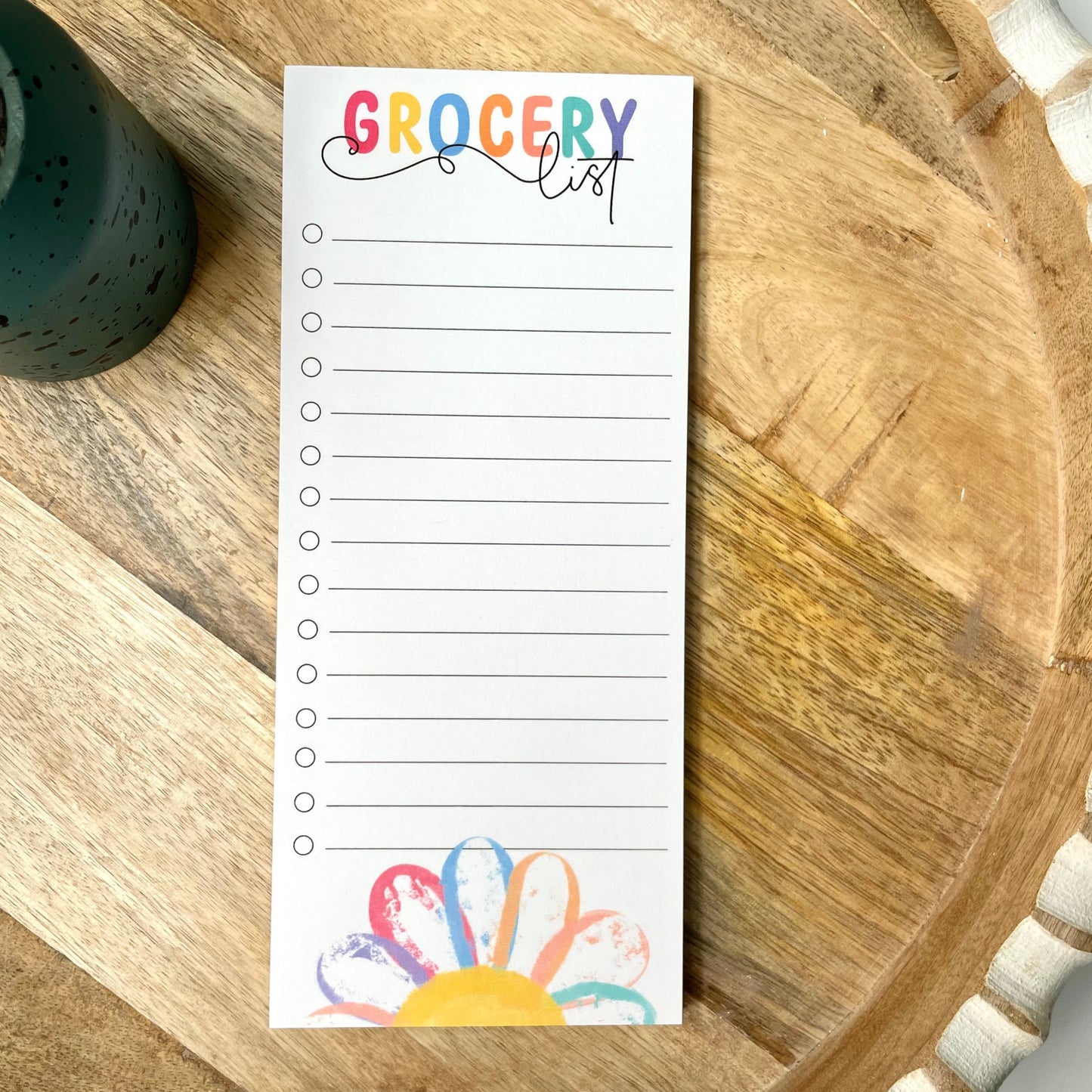 Floral Grocery Pad