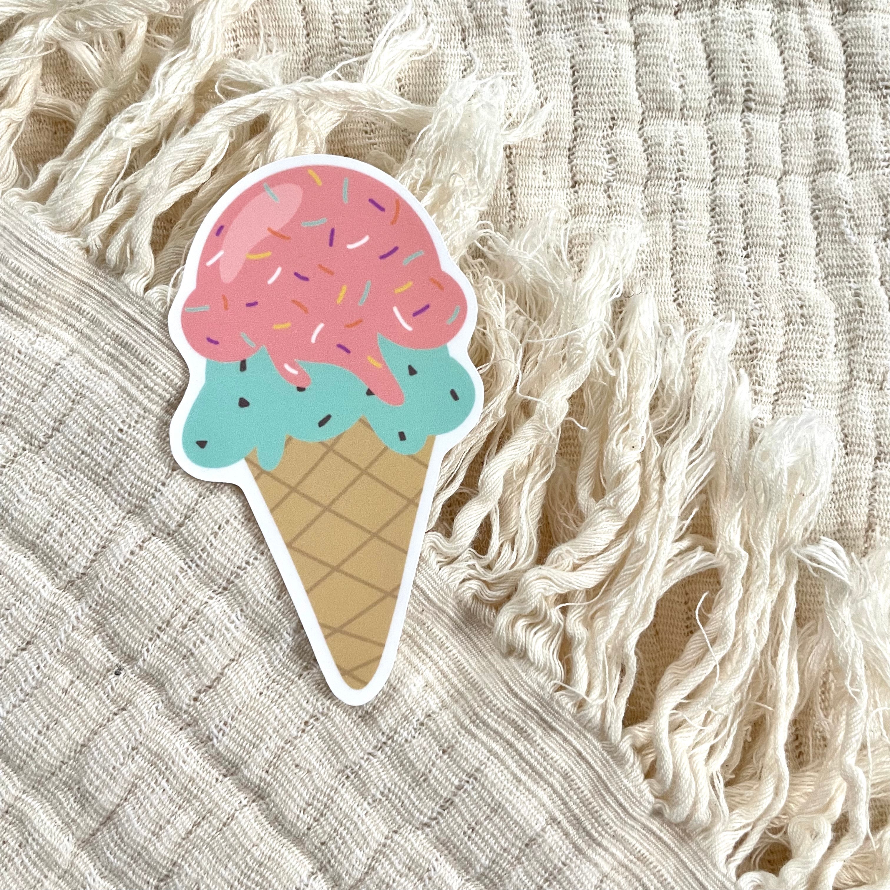 Ice Cream Cone Sticker – Created to Heal